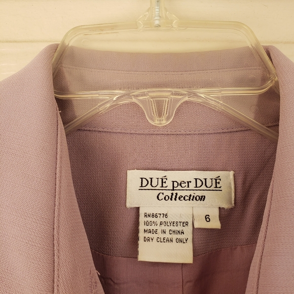 Vintage Blazer Jacket Due per Due collection Mauve lined Dressy Blazer j… - Picture 3 of 6